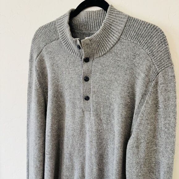 Gap Men’s Mock Neck Grey Sweater Size XL - Picture 5 of 8